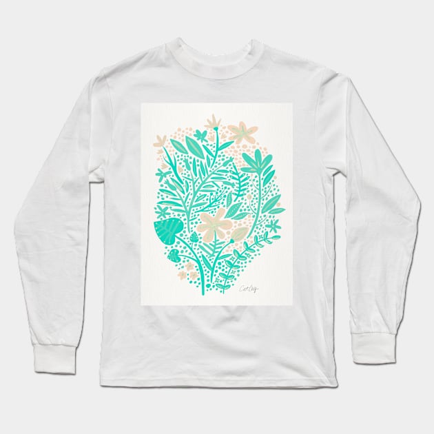 mint garden Long Sleeve T-Shirt by CatCoq